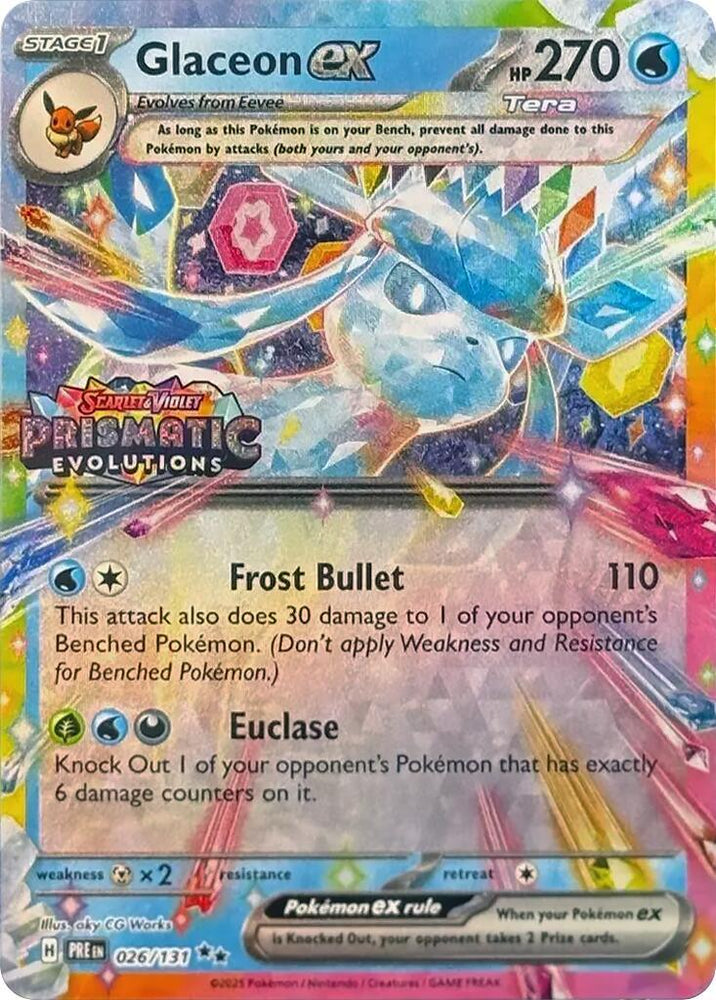 Glaceon ex (026/131) (Prismatic Evolutions Stamp) [Scarlet & Violet: Prismatic Evolutions] (Online Only)