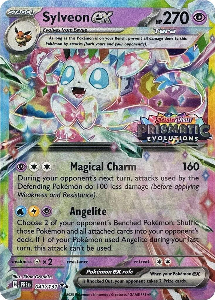 Sylveon ex (041/131) (Prismatic Evolutions Stamp) [Scarlet & Violet: Prismatic Evolutions] (Online Only)
