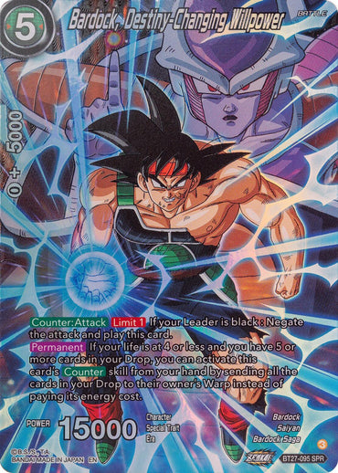 Bardock, Destiny-Changing Willpower (SPR) (BT27-095) [History of Z] (ONLINE ORDER ONLY)