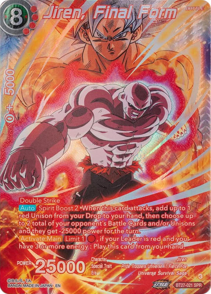 Jiren, Final Form (SPR) (BT27-021) [History of Z] (ONLINE ORDER ONLY)