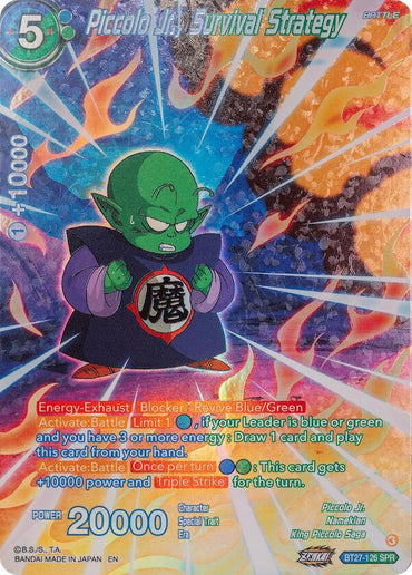 Piccolo Jr., Survival Strategy (SPR) (BT27-126) [History of Z] (ONLINE ORDER ONLY)