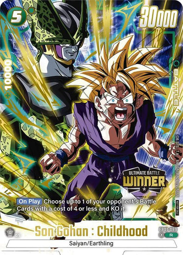Son Gohan : Childhood (FB01-089) (Ultimate Battle Winner) [Tournament and Championship Promos] (ONLINE ORDER ONLY)