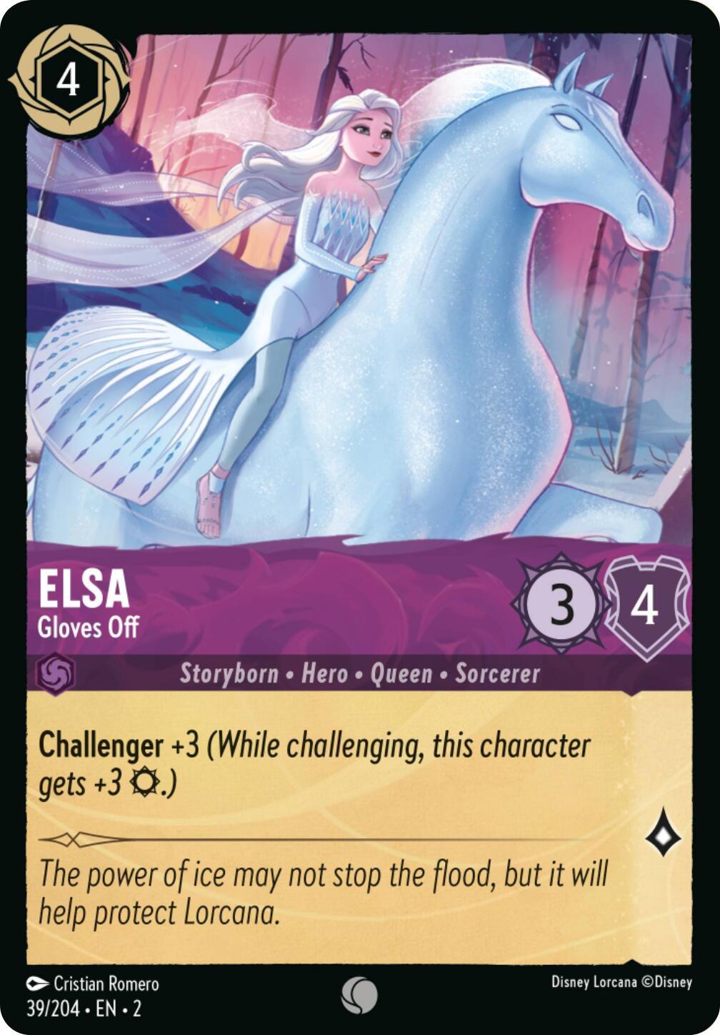 Elsa - Gloves Off (Errata Version) (39/204) [Rise of the Floodborn] (ONLINE ORDER ONLY)