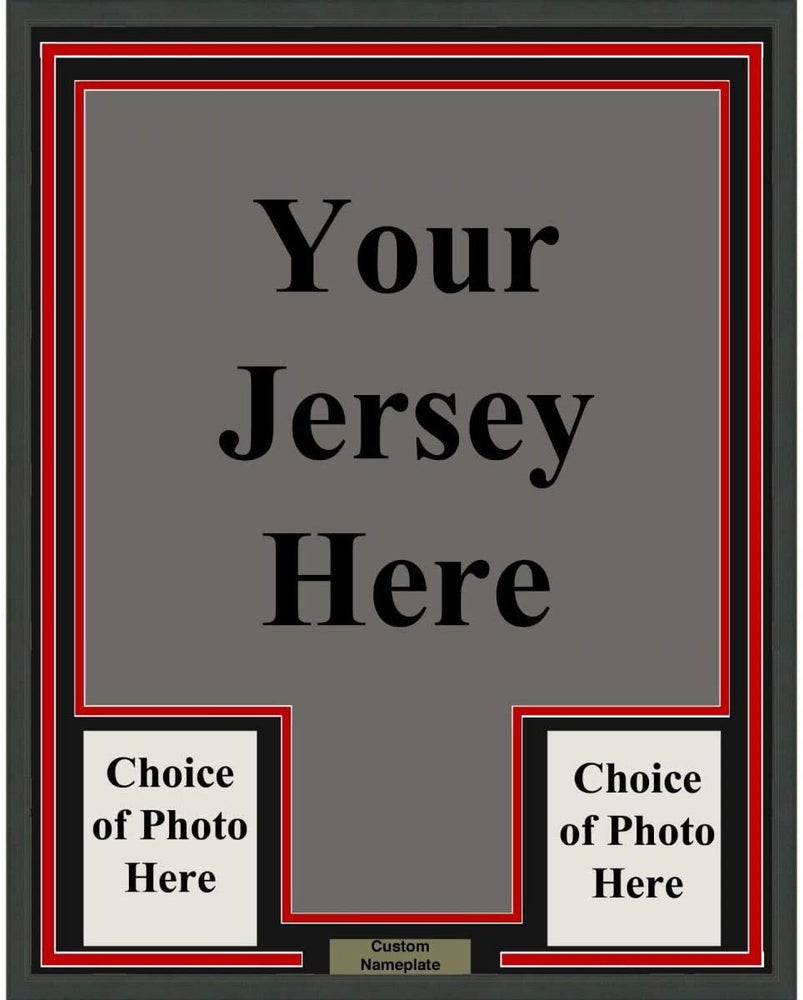 Framed Custom Frame Your Jersey 35x39 Professionally Framed & Matted Deluxe Framing with Photos Jersey Free Shipping (ONLINE ORDER ONLY)