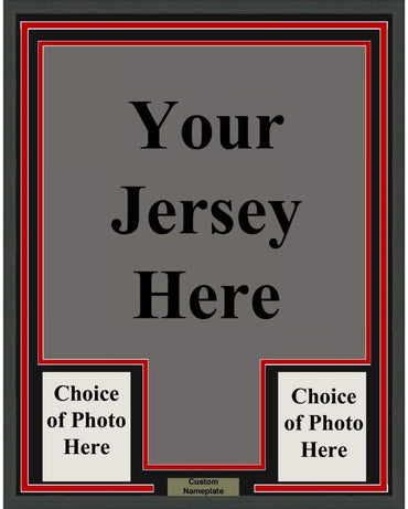 Framed Custom Frame Your Jersey 35x39 Professionally Framed & Matted Deluxe Framing with Photos Jersey Free Shipping (ONLINE ORDER ONLY)