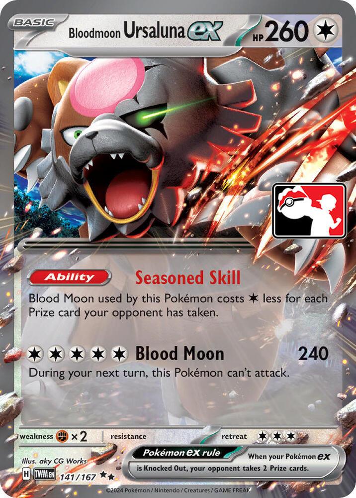 Bloodmoon Ursaluna ex (141/167) [Prize Pack Series Six] (ONLINE ORDER ONLY)