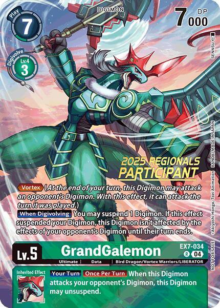 GrandGalemon [EX7-034] (2025 Regionals Participant) [Digimon LIBERATOR Promos] (ONLINE ORDER ONLY)