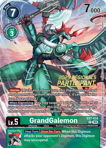 GrandGalemon [EX7-034] (2025 Regionals Participant) [Digimon LIBERATOR Promos] (ONLINE ORDER ONLY)