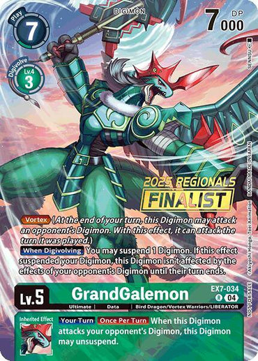GrandGalemon [EX7-034] (2025 Regionals Finalist) [Digimon LIBERATOR Promos] (ONLINE ORDER ONLY)