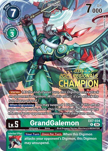 GrandGalemon [EX7-034] (2025 Regionals Champion) [Digimon LIBERATOR Promos] (ONLINE ORDER ONLY)