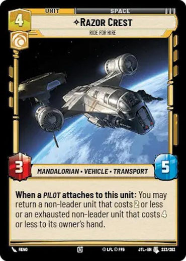 Razor Crest - Ride for Hire (223/257) [Jump to Lightspeed] (ONLINE ORDER ONLY)