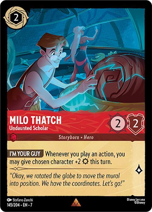 Milo Thatch - Undaunted Scholar (145/204) [Archazia's Island] (ONLINE ORDER ONLY)