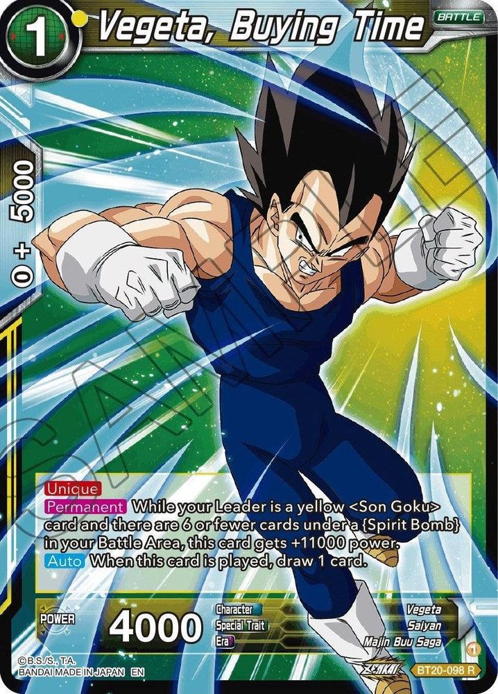 Vegeta, Buying Time (BT20-098) [Power Absorbed] (ONLINE ORDER ONLY)