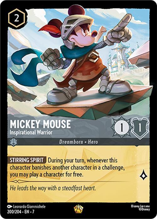 Mickey Mouse - Inspirational Warrior (200/204) [Archazia's Island] (ONLINE ORDER ONLY)