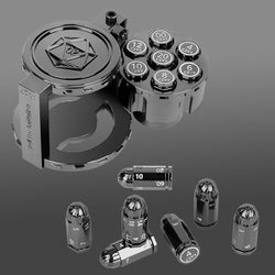 Metal Bullet Dice Set of 7 with Spinning Revolver Cylinder Container (ONLINE ORDER ONLY)
