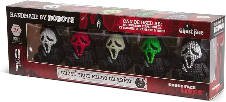 Ghost Face Handmade by Robots Micro Size Vinyl Figure 5-Pack Charms Set (ONLINE ORDER ONLY)