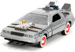 Back to the Future Hollywood Rides 1:32 scale DeLorean Time Machine 3-Pack