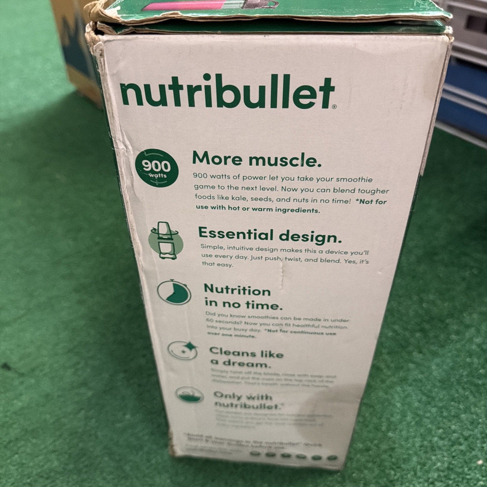 NutriBullet 900 Pro BONUS BOX NEW 2 24oz Cups, 1 32oz Colossal Cup & 3 Flip Lids (ONLINE ORDER ONLY)