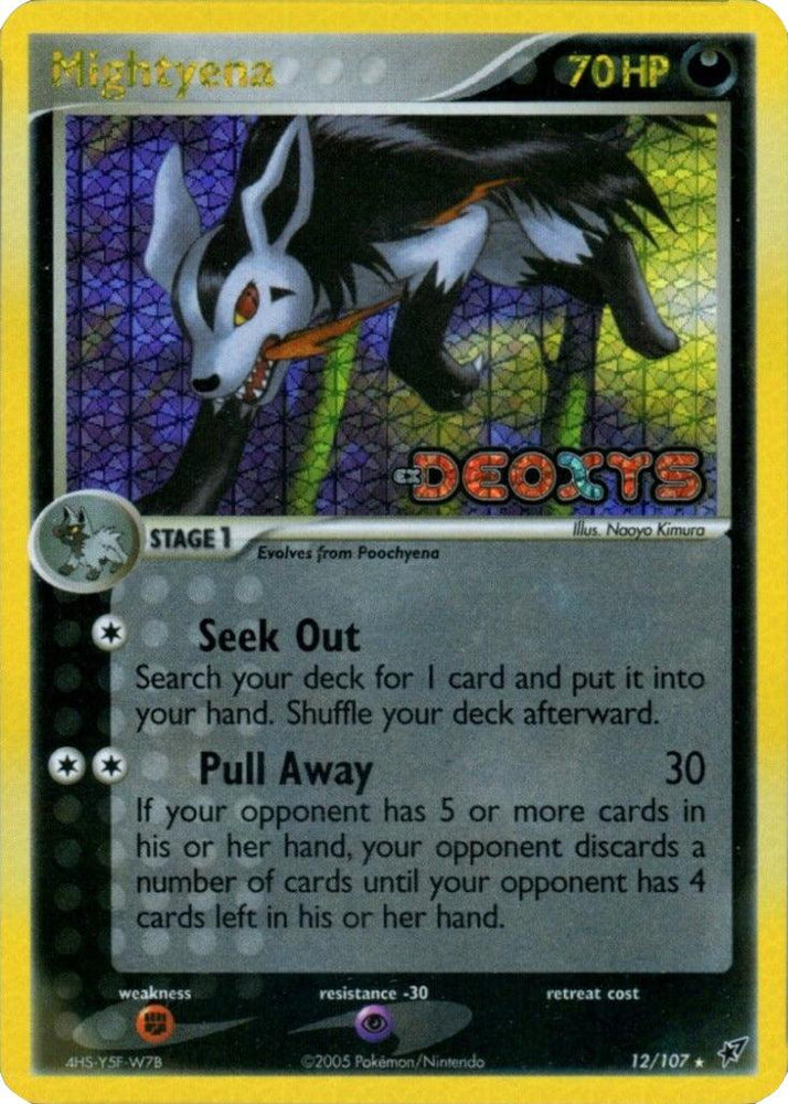 Mightyena (12/107) (Stamped) [EX: Deoxys] (Online Only)