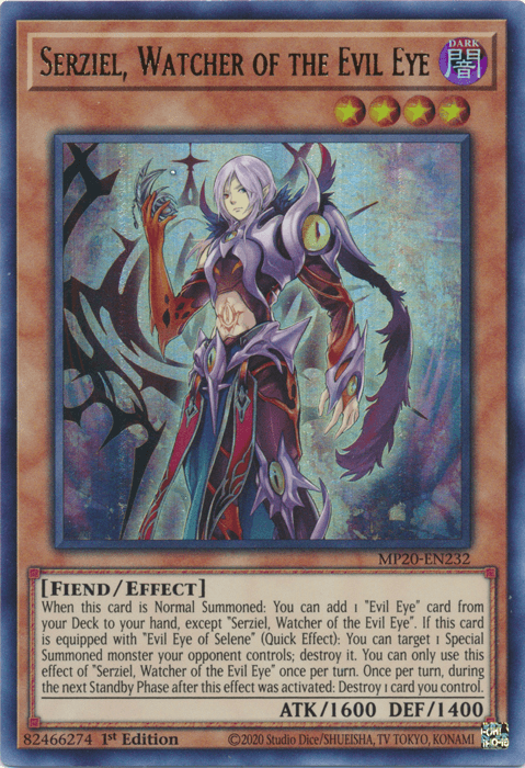 Serziel, Watcher of the Evil Eye [MP20-EN232] Ultra Rare (ONLINE ORDER ONLY)