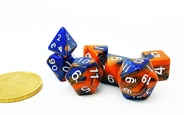 Hot Melt Mini Two Tone Polyhedral RPG Dice Set Small D4-D20 in Tube (Online Only)