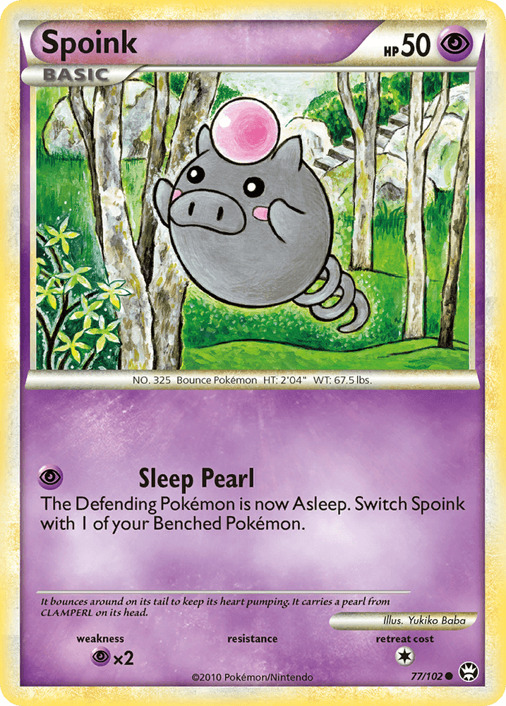 Spoink (77/102) [HeartGold & SoulSilver: Triumphant] (Online Only)
