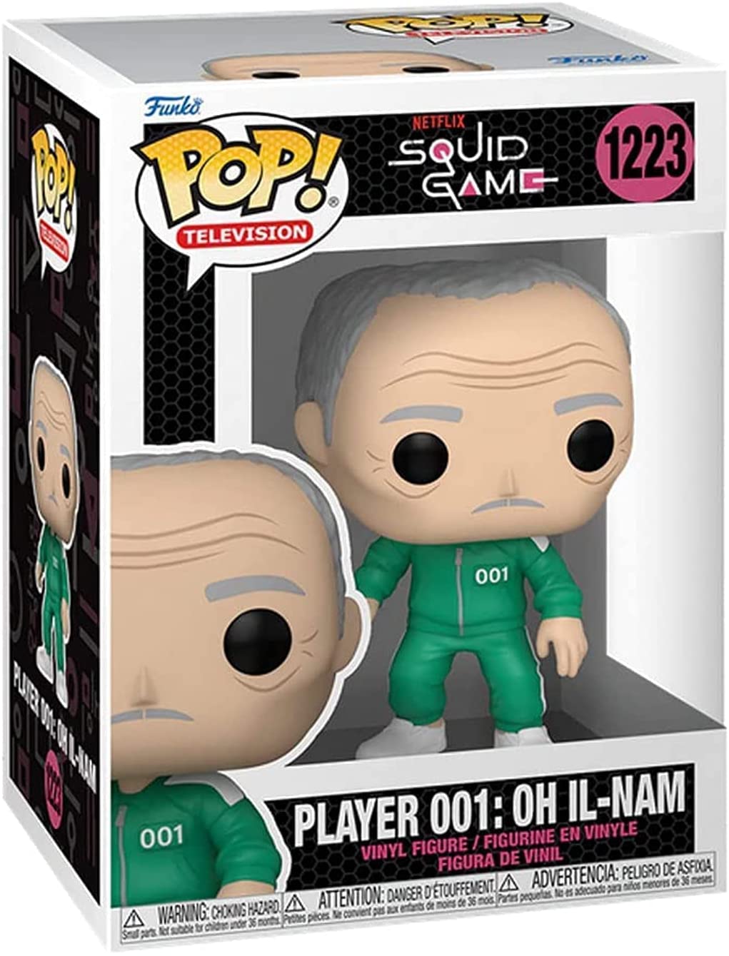 FUNKO POP 1223 TV: Squid Game - Player 001 : Oh il-NAM Figure (ONLINE ORDER ONLY)