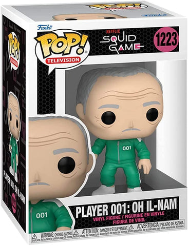 FUNKO POP 1223 TV: Squid Game - Player 001 : Oh il-NAM Figure (ONLINE ORDER ONLY)