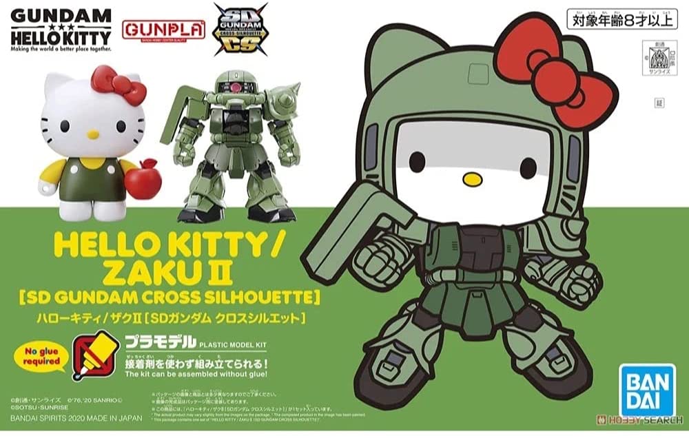 Bandai Hobby: Hello Kitty X SD Gundam Cross Silhouette - Hello Kitty Zaku II Model Kit (ONLINE ORDER ONLY)