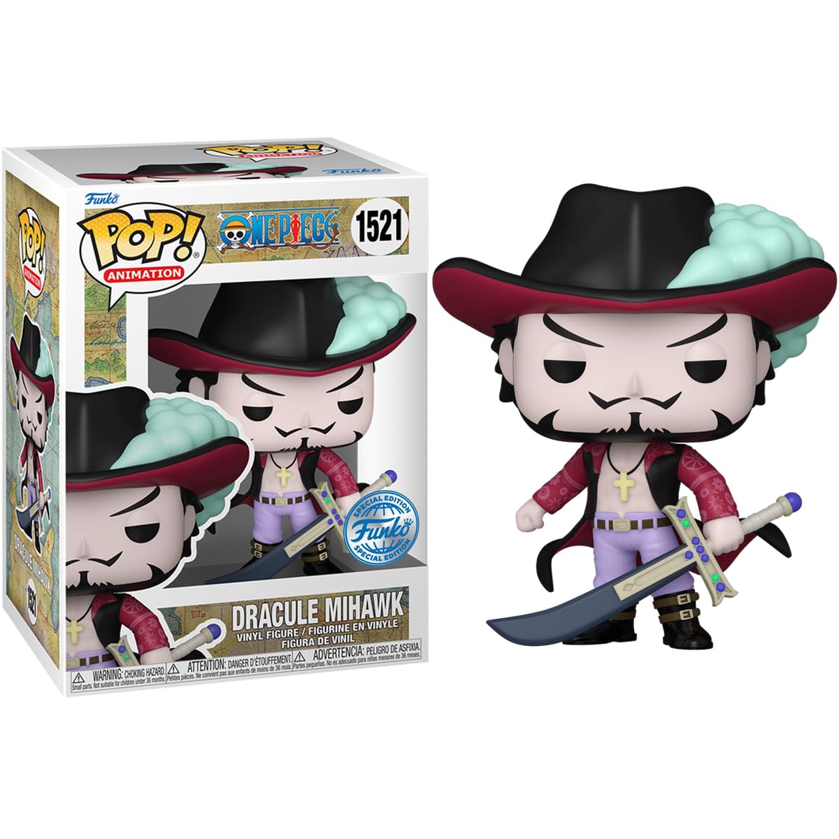 Funko POP! One Piece - Dracule Mihawk Vinyl Figure #1521 Special Edition Exclusive (ONLINE ORDER ONLY)