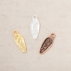 61x7mm Scroll Point Pendant Charm Set of 4 pieces (ONLINE ORDER ONLY)