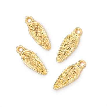 61x7mm Scroll Point Pendant Charm Set of 4 pieces (ONLINE ORDER ONLY)