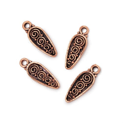 61x7mm Scroll Point Pendant Charm Set of 4 pieces (ONLINE ORDER ONLY)