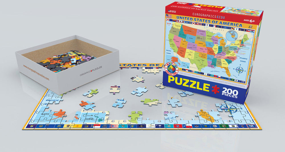 Puzzle: Educational Charts for Kids - Map of the US (ONLINE ORDER ONLY)
