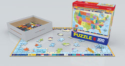 Puzzle: Educational Charts for Kids - Map of the US (ONLINE ORDER ONLY)