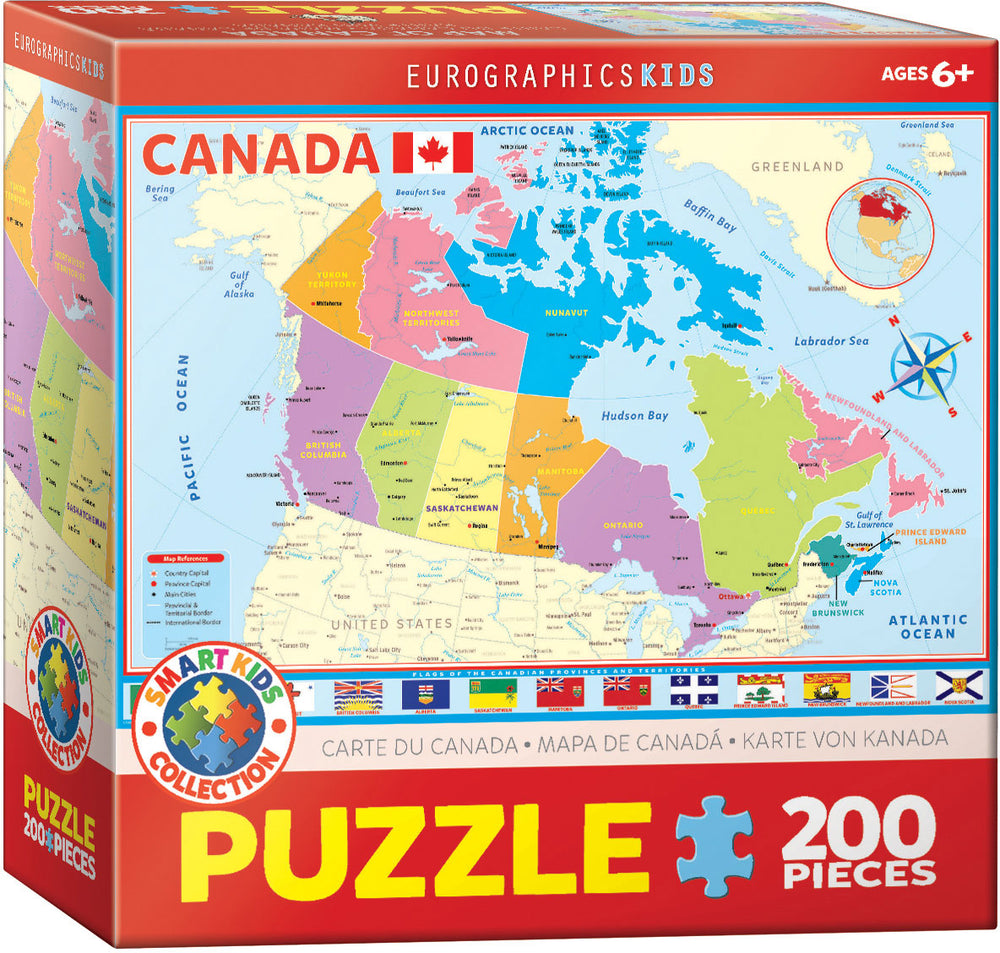Puzzle: Educational Charts for Kids - Map of the Canada (ONLINE ORDER ONLY)