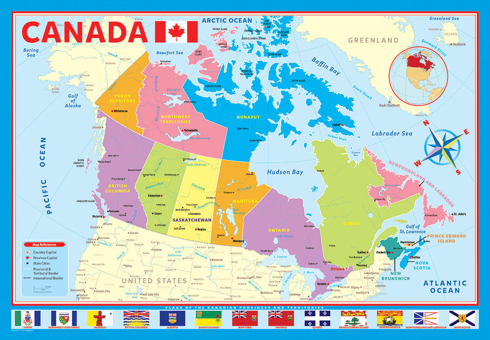 Puzzle: Educational Charts for Kids - Map of the Canada (ONLINE ORDER ONLY)