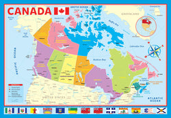 Puzzle: Educational Charts for Kids - Map of the Canada (ONLINE ORDER ONLY)
