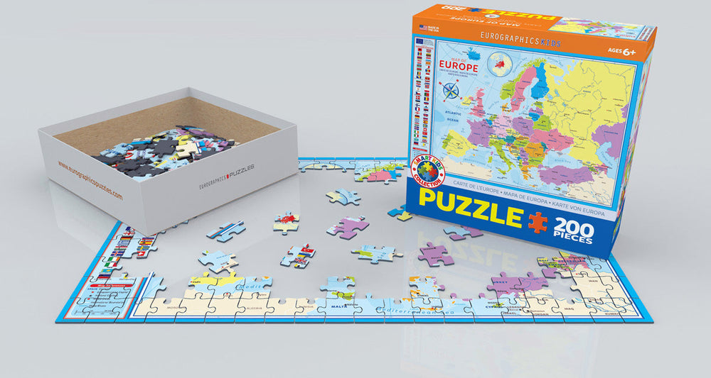 Puzzle: Educational Charts for Kids -  Map of Europe (ONLINE ORDER ONLY)