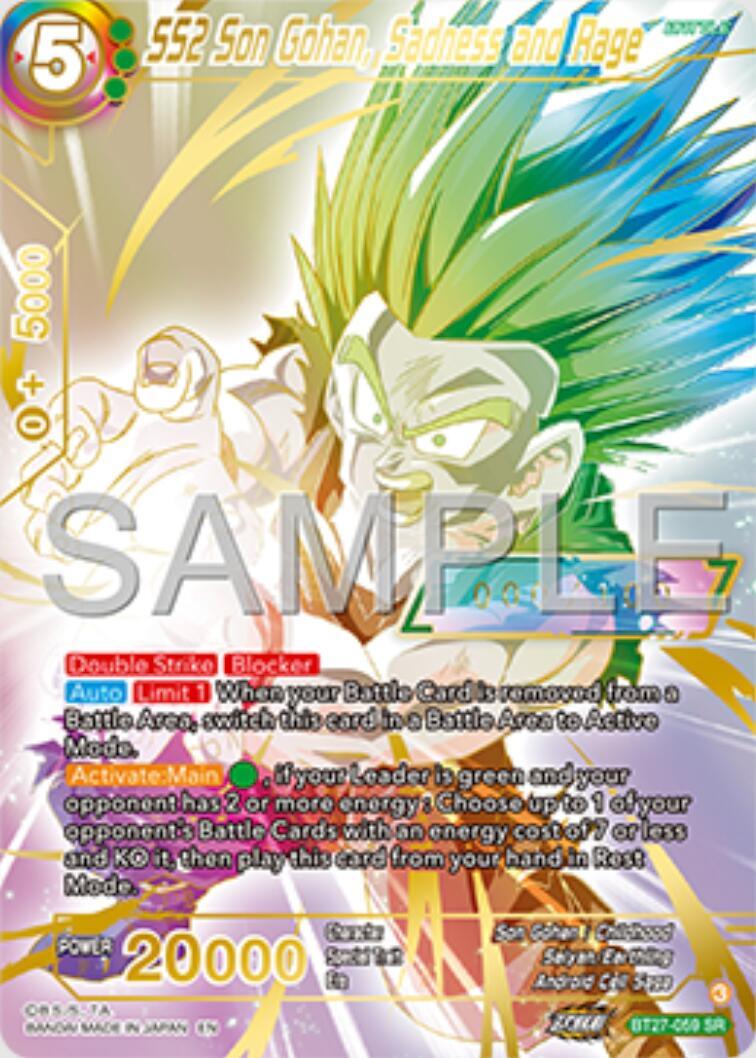 SS2 Son Gohan, Sadness and Rage (Serial Numbered) (BT27-059) [History of Z] (ONLINE ORDER ONLY)