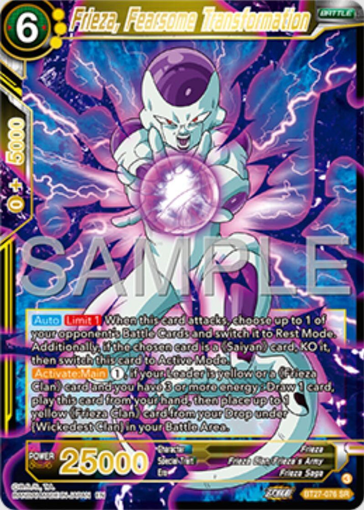 Frieza, Fearsome Transformation (BT27-076) [History of Z] (ONLINE ORDER ONLY)