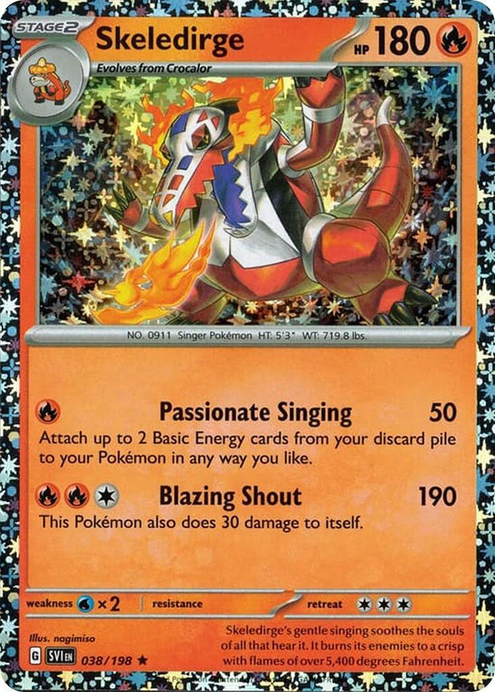 Skeledirge (038/198) (Sparkle Holo) [Miscellaneous Cards] (ONLINE ORDER ONLY)