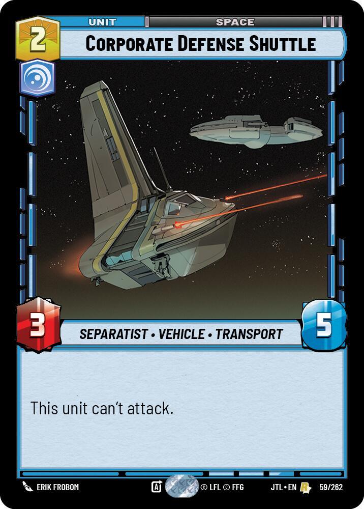 Corporate Defense Shuttle (059/262) [Jump to Lightspeed] (ONLINE ORDER ONLY)
