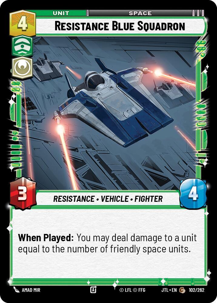 Resistance Blue Squadron (102/262) [Jump to Lightspeed] (ONLINE ORDER ONLY)