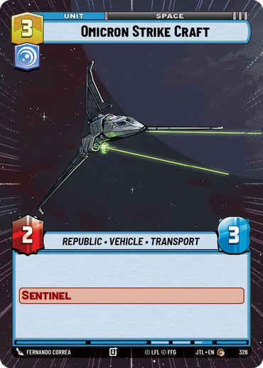 Omicron Strike Craft (Hyperspace) (326) [Jump to Lightspeed] (ONLINE ORDER ONLY)