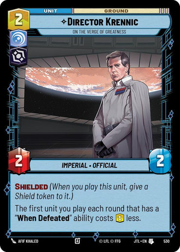 Director Krennic - On the Verge of Greatness (Foil) (530) [Jump to Lightspeed] (ONLINE ORDER ONLY)