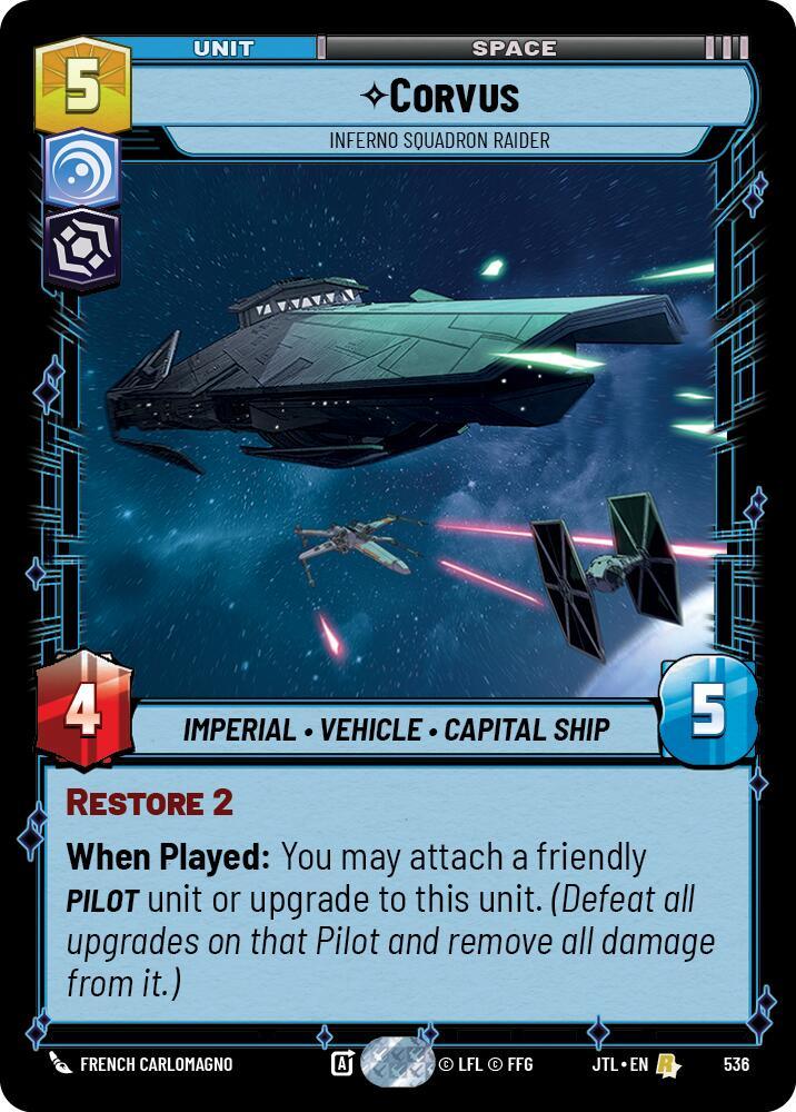 Corvus - Inferno Squadron Raider (Foil) (536) [Jump to Lightspeed] (ONLINE ORDER ONLY)