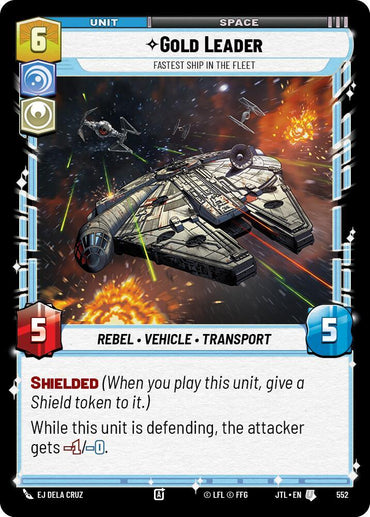 Gold Leader - Fastest Ship in the Fleet (Foil) (552) [Jump to Lightspeed] (ONLINE ORDER ONLY)