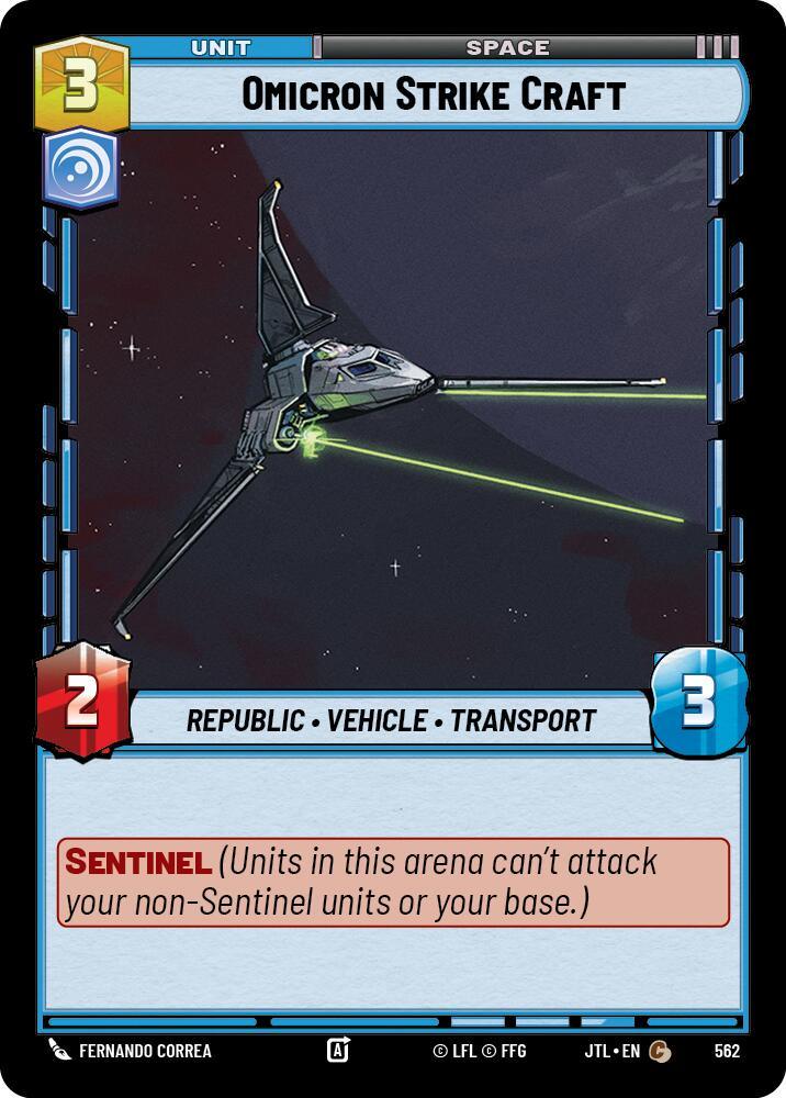 Omicron Strike Craft (Foil) (562) [Jump to Lightspeed] (ONLINE ORDER ONLY)