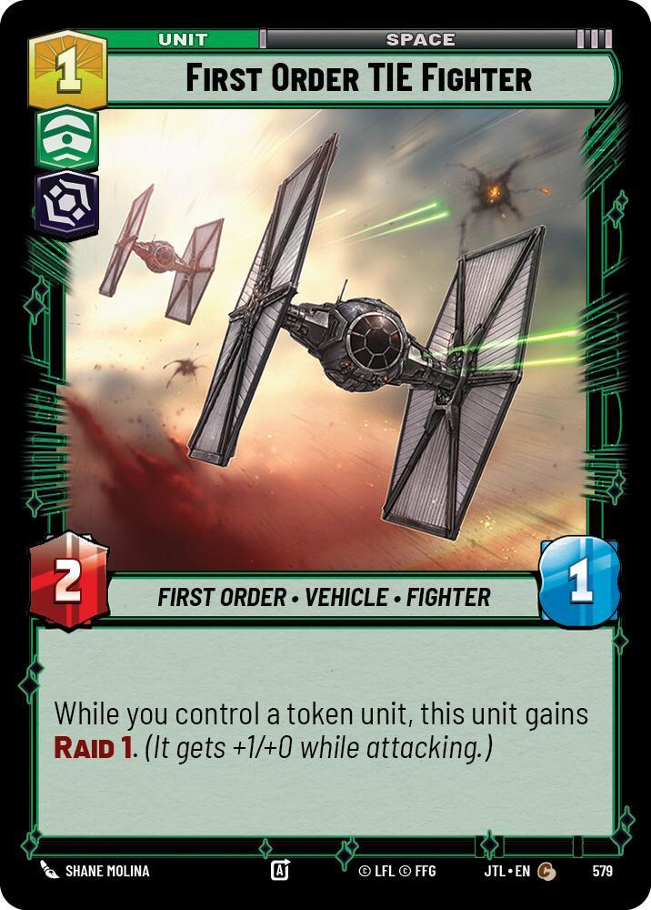 First Order TIE Fighter (Foil) (579) [Jump to Lightspeed] (ONLINE ORDER ONLY)